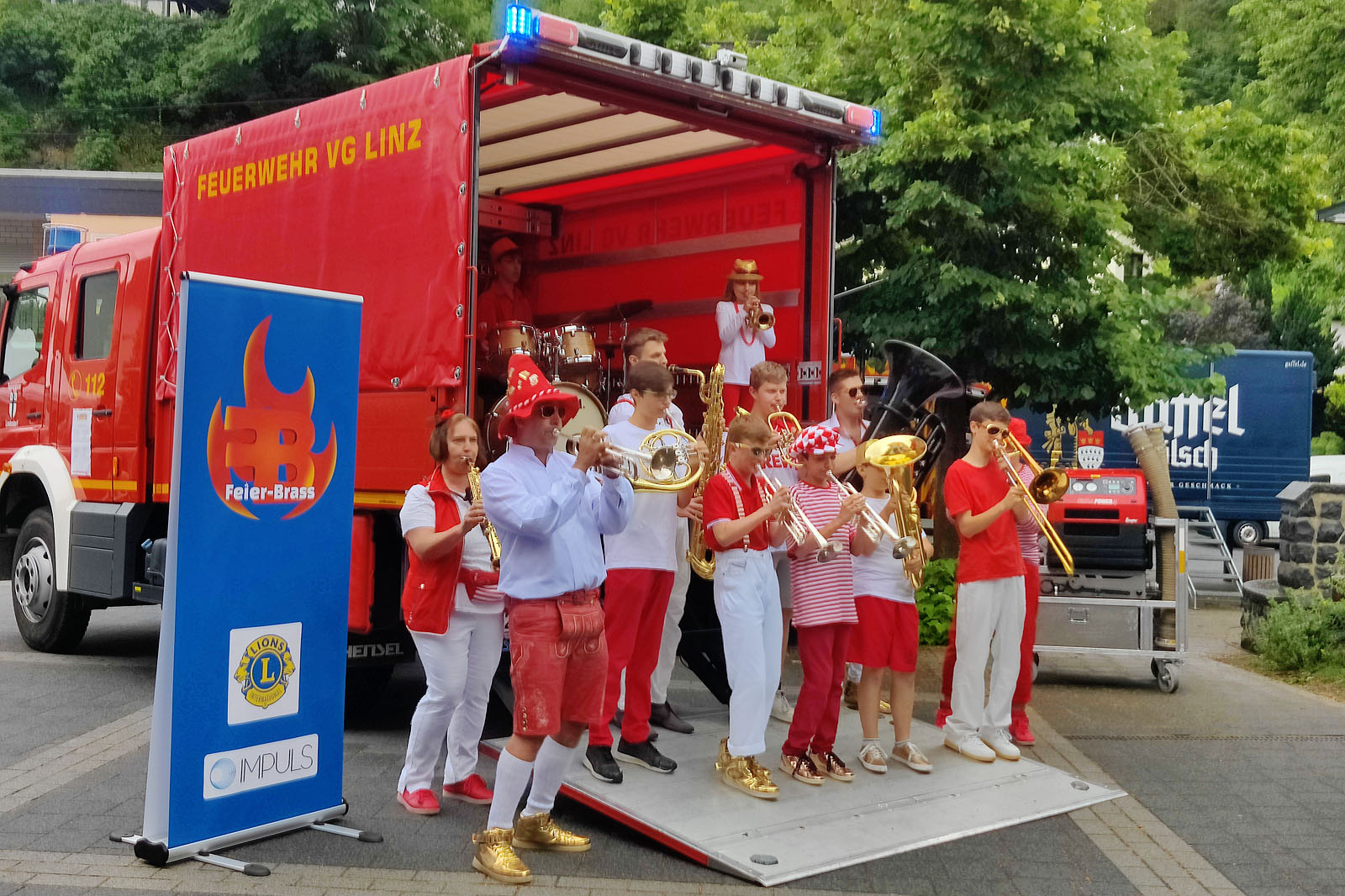 FeierBrass beim Feuerwehrfest in Leubsdorf